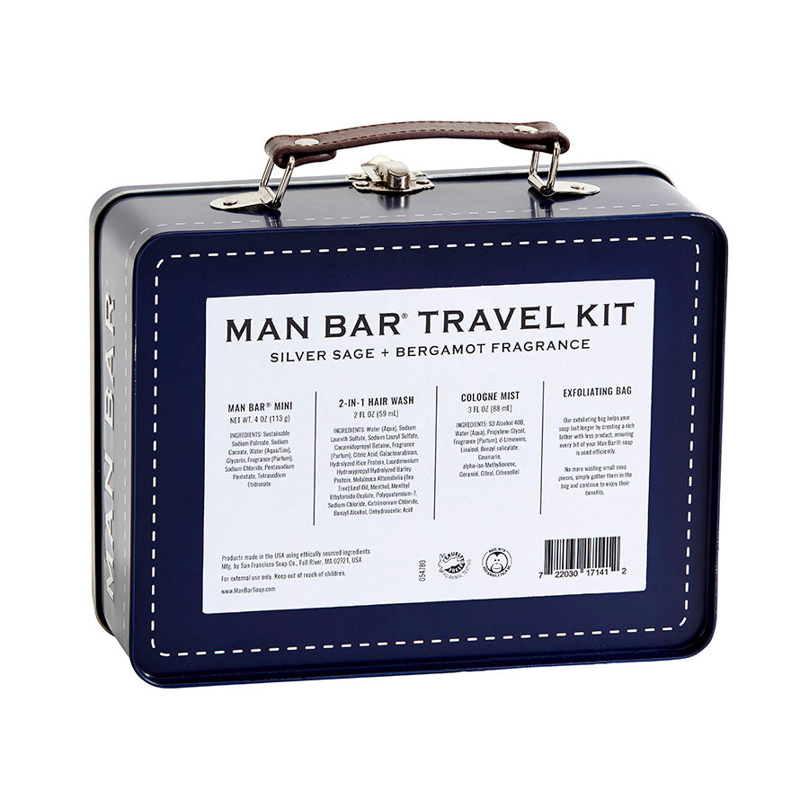 Man Bar Travel Kit - Silver Sage & Bergamot – Man Bar Soap
