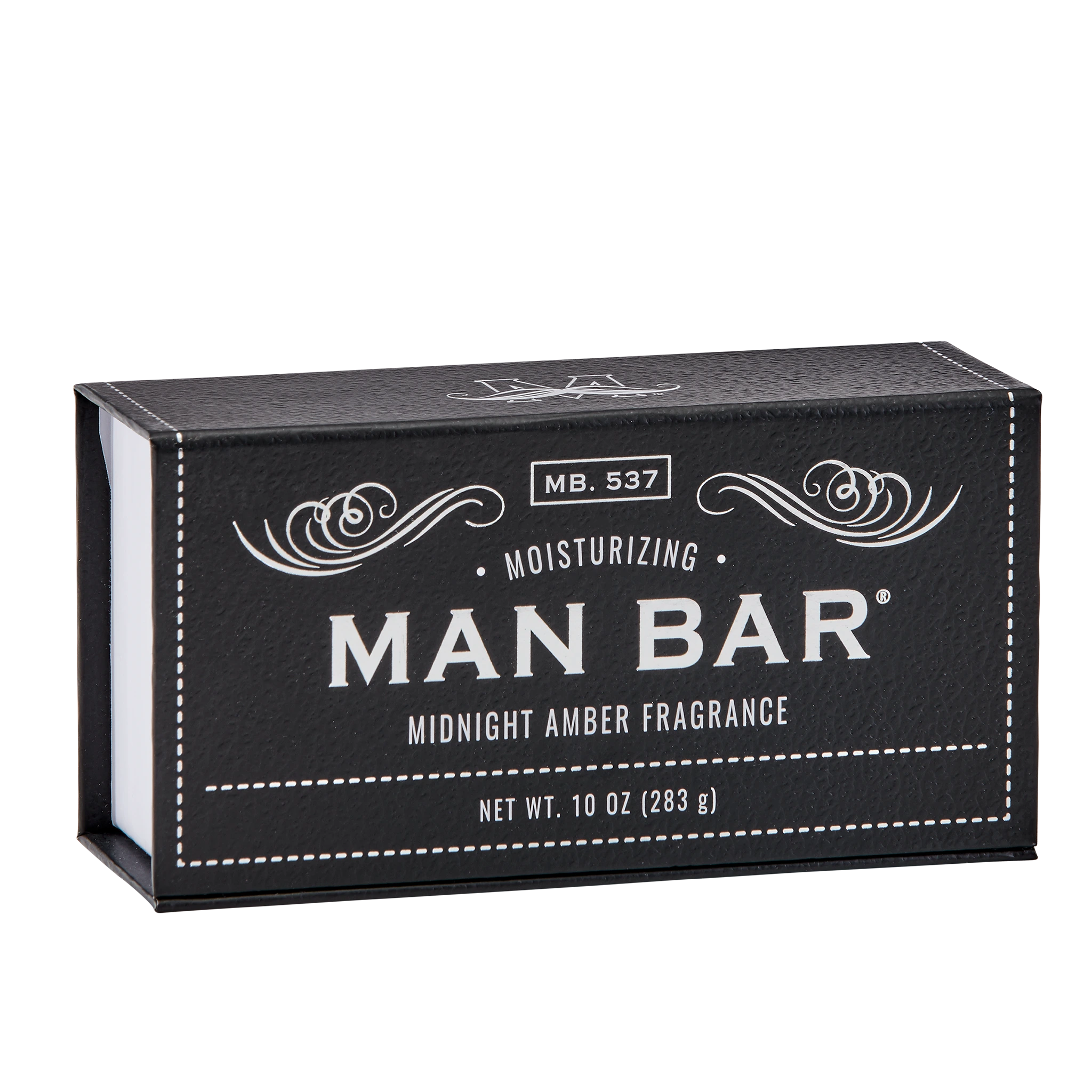 Man Bar Moisturizing Midnight Amber soap box