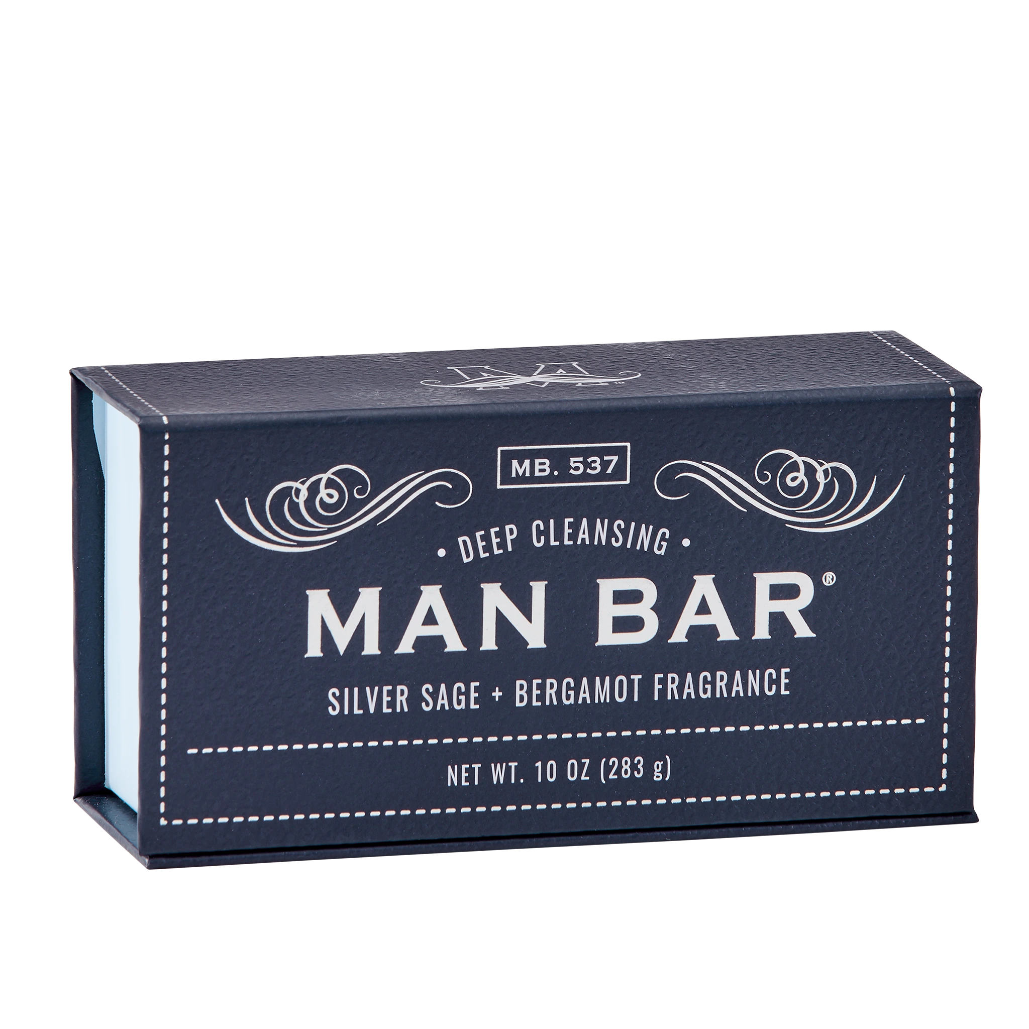Man Bar Deep Cleansing Silver Sage & Bergamot soap box