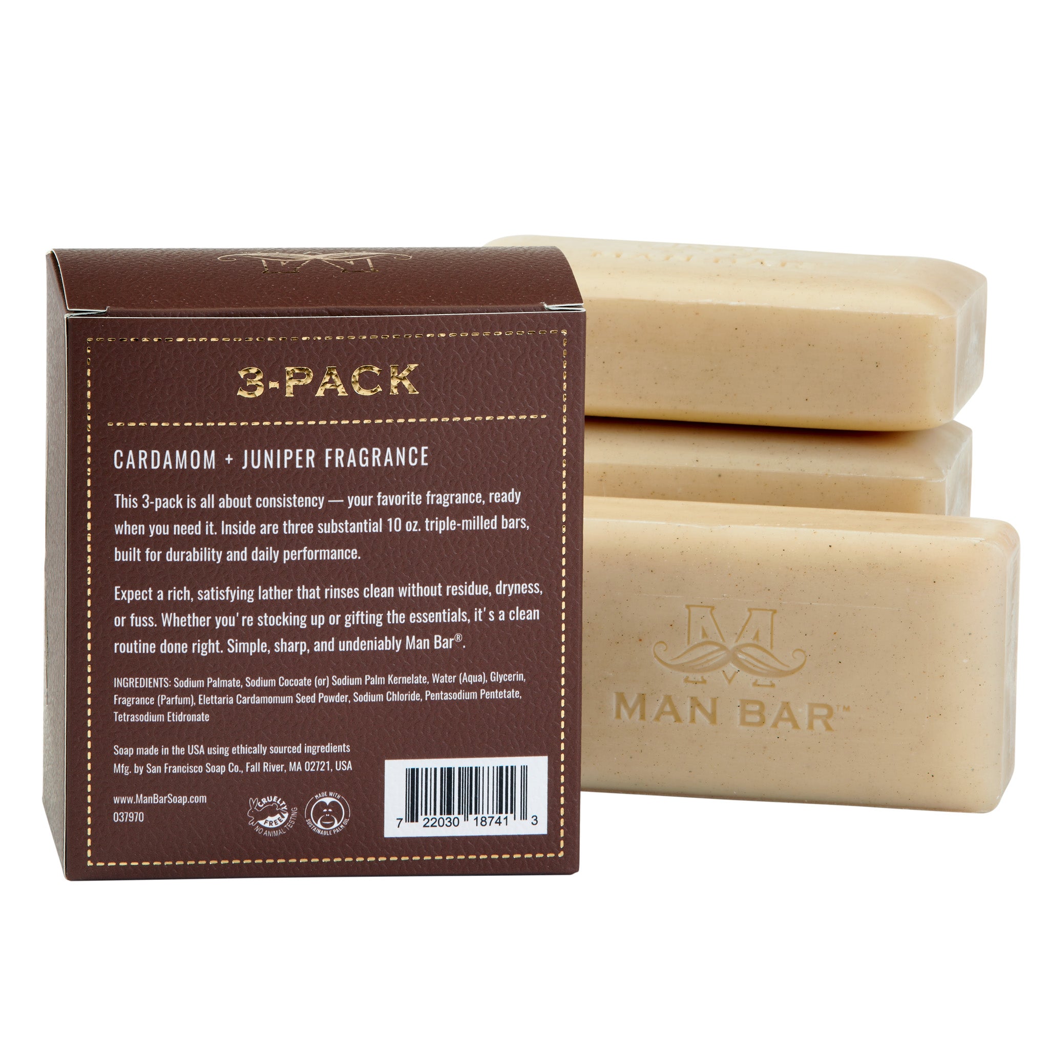 MAN BAR® Refill 3-Pack: Cardamom & Juniper