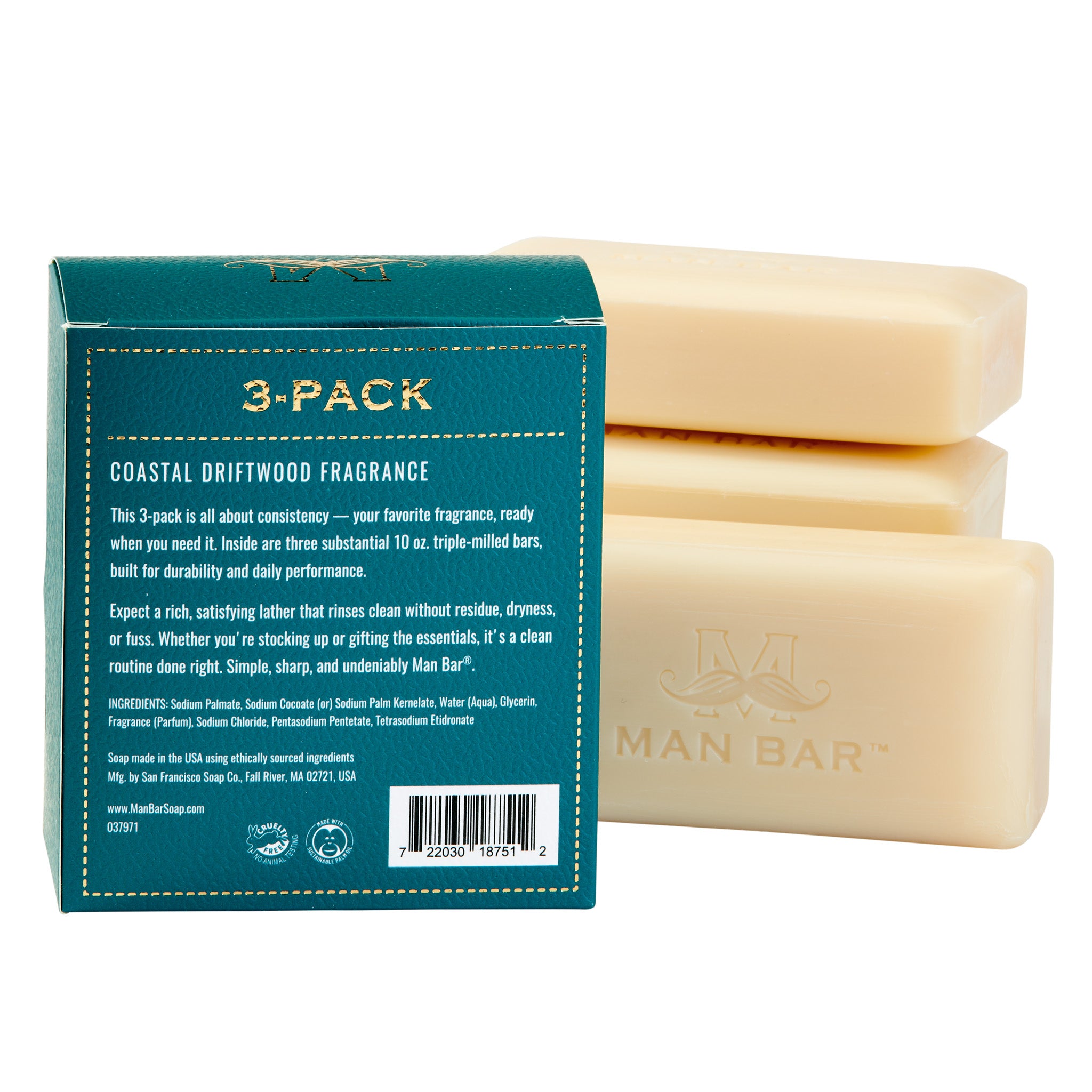 MAN BAR® Refill 3-Pack: Coastal Driftwood