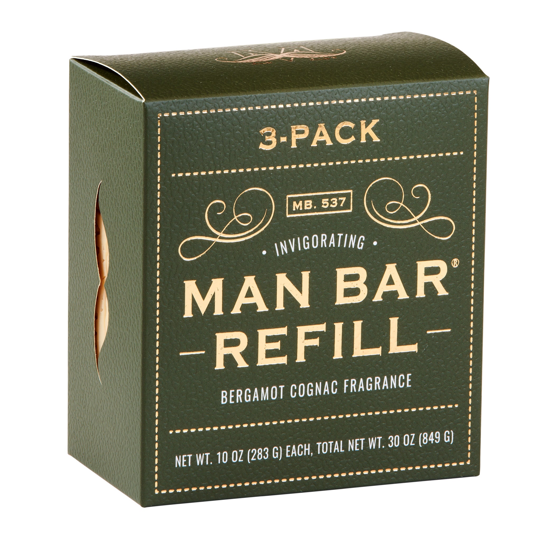 MAN BAR® Refill 3-Pack: Bergamot Cognac
