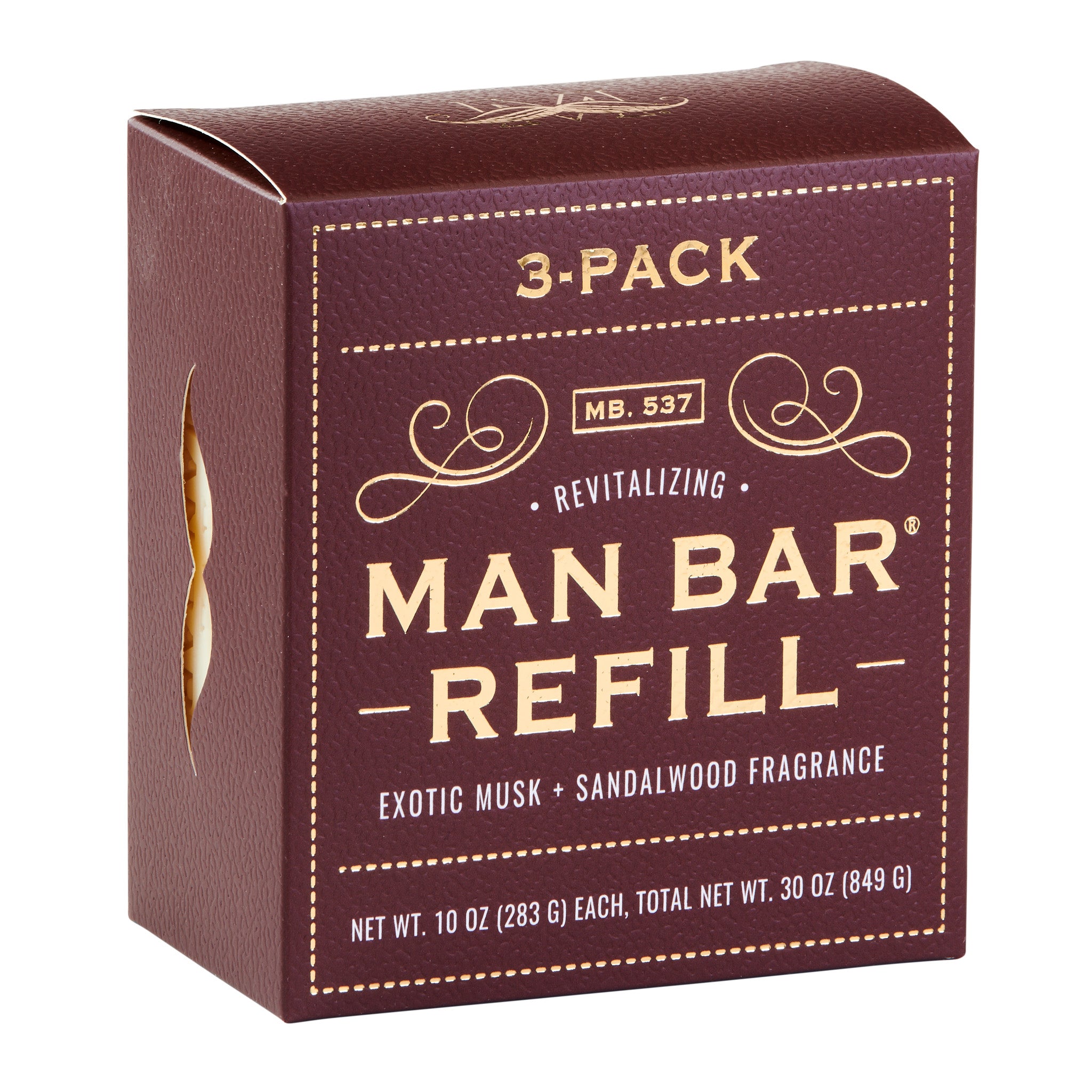 MAN BAR® Refill 3-Pack: Exotic Musk & Sandalwood