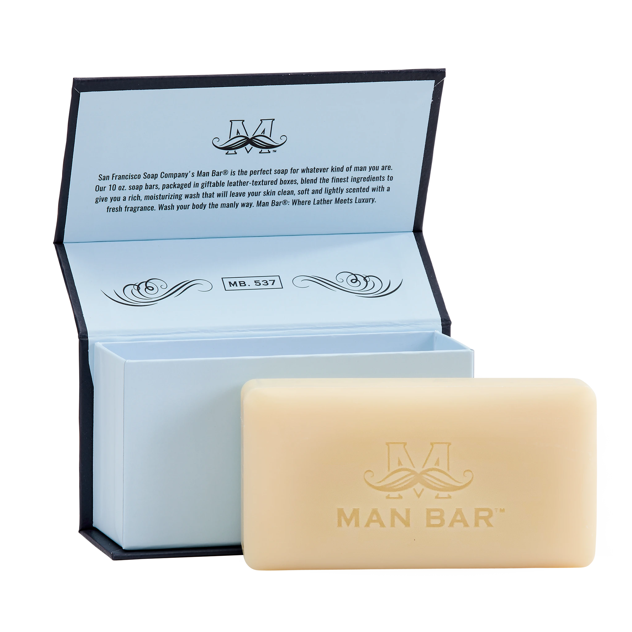 Man Bar Deep Cleansing Silver Sage & Bergamot, open view of box