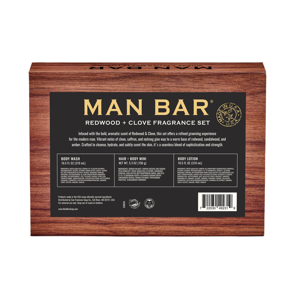 MAN BAR® Redwood & Clove Gift Set