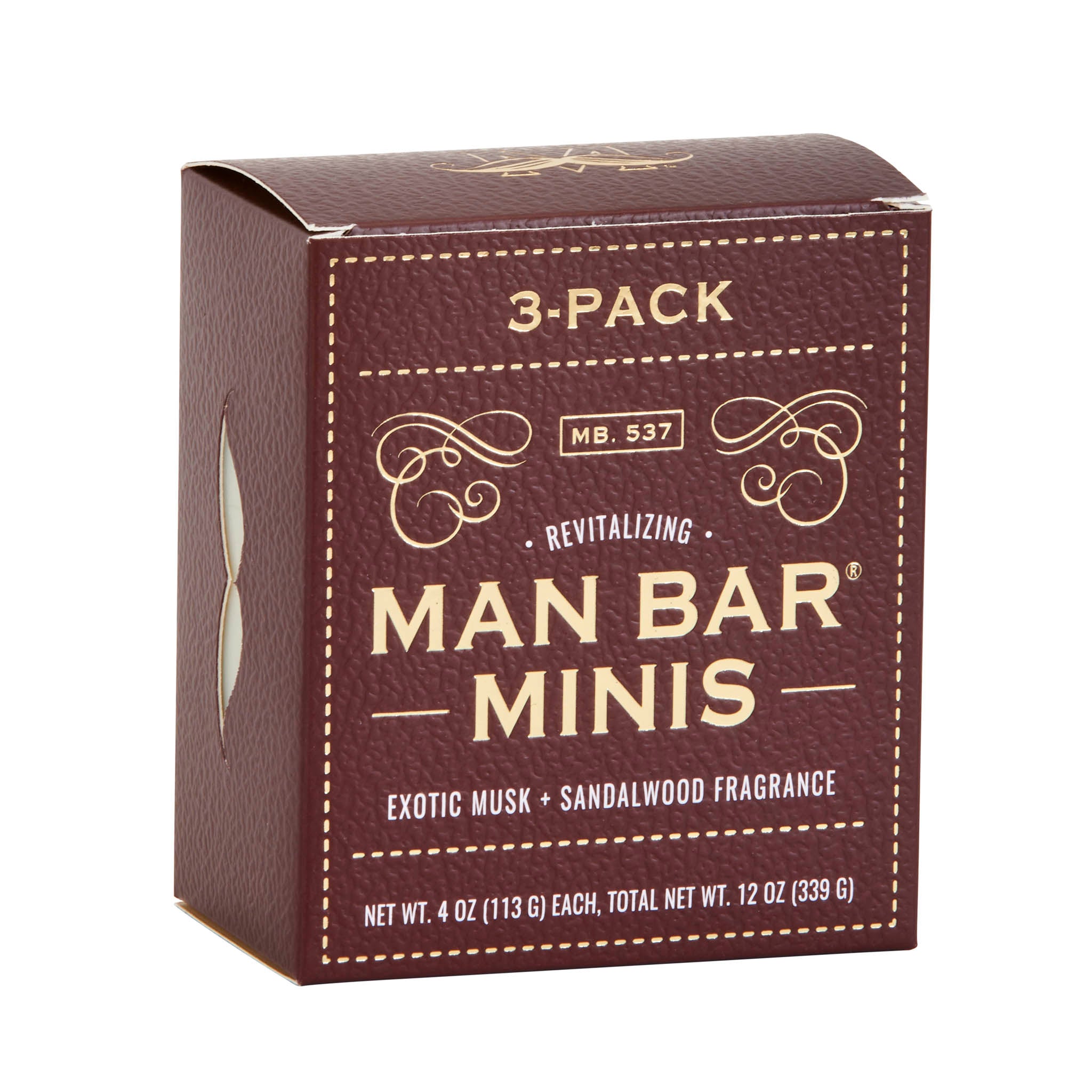 Man Bar Mini 3 Pack Exotic Musk & Sandalwood – Man Bar Soap