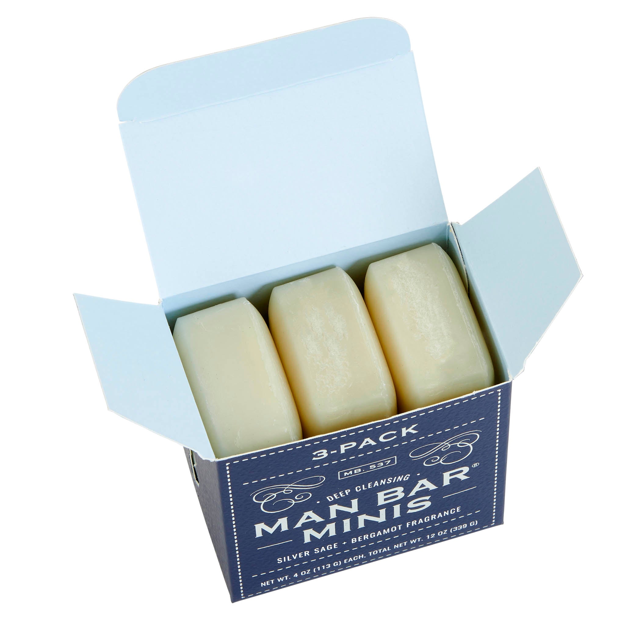 Man Bar Mini 3 Pack Silver Sage & Bergamot