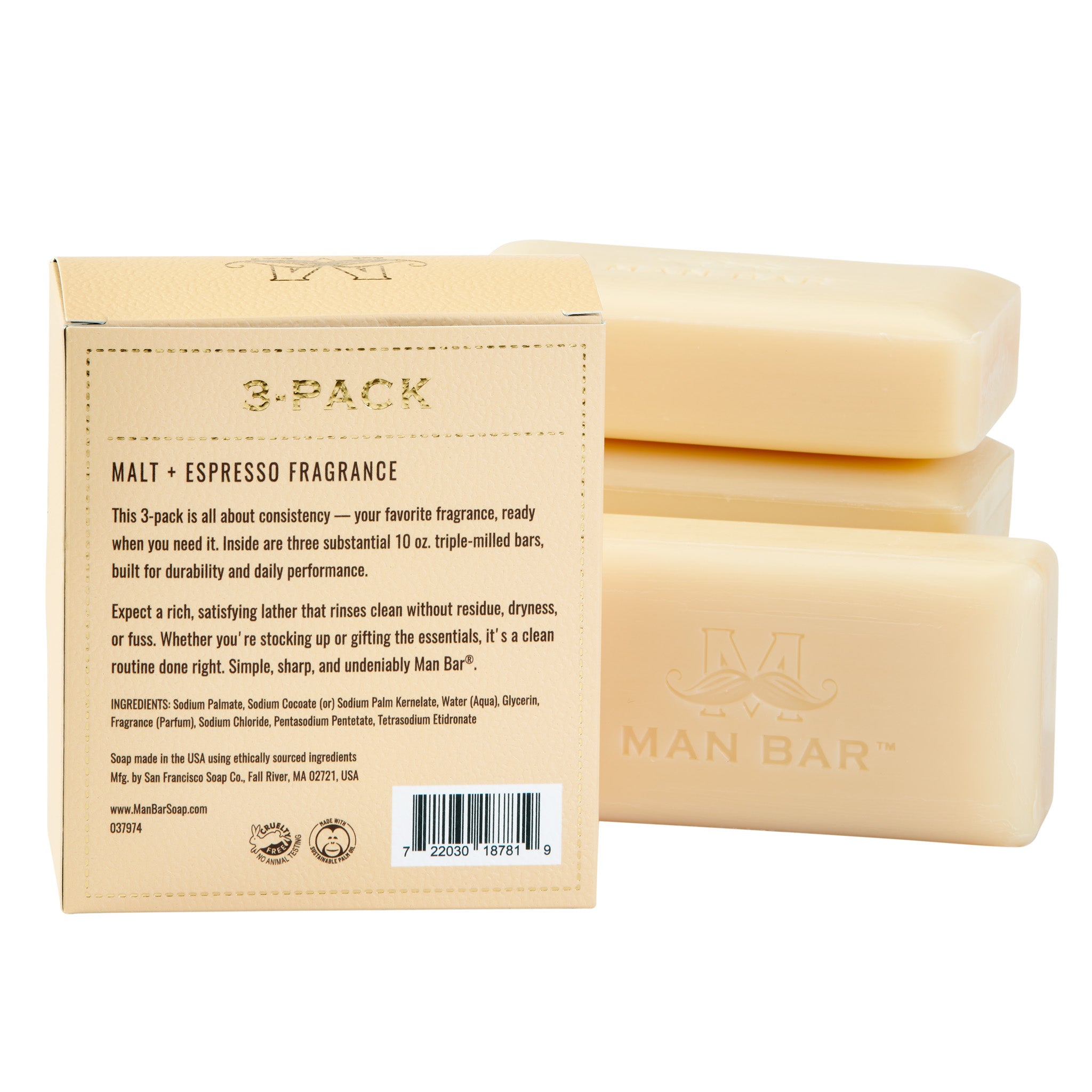 MAN BAR® Refill 3-Pack: Malt & Espresso