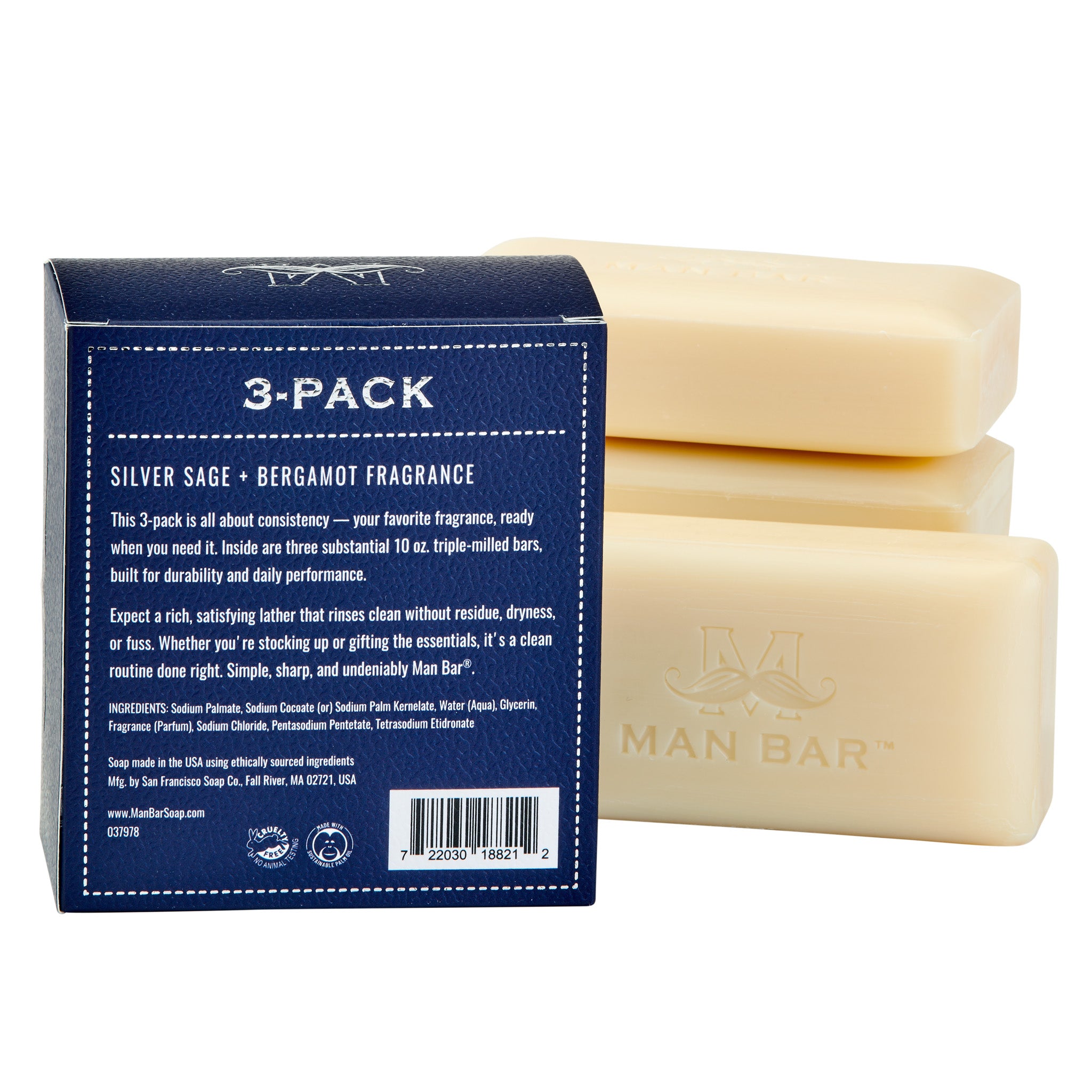 MAN BAR® Refill 3-Pack: Silver Sage & Bergamot