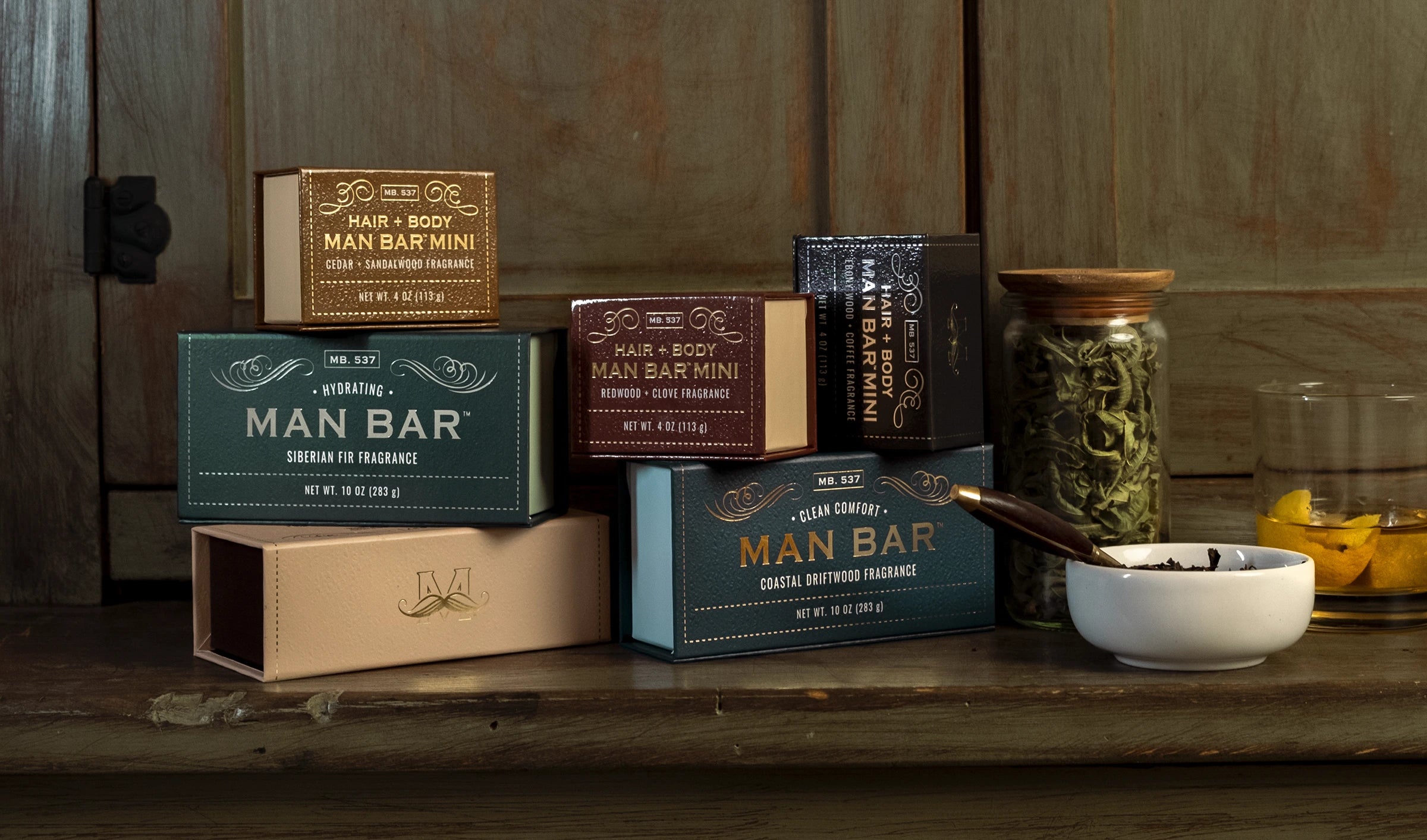 Assortment of Man Bar products