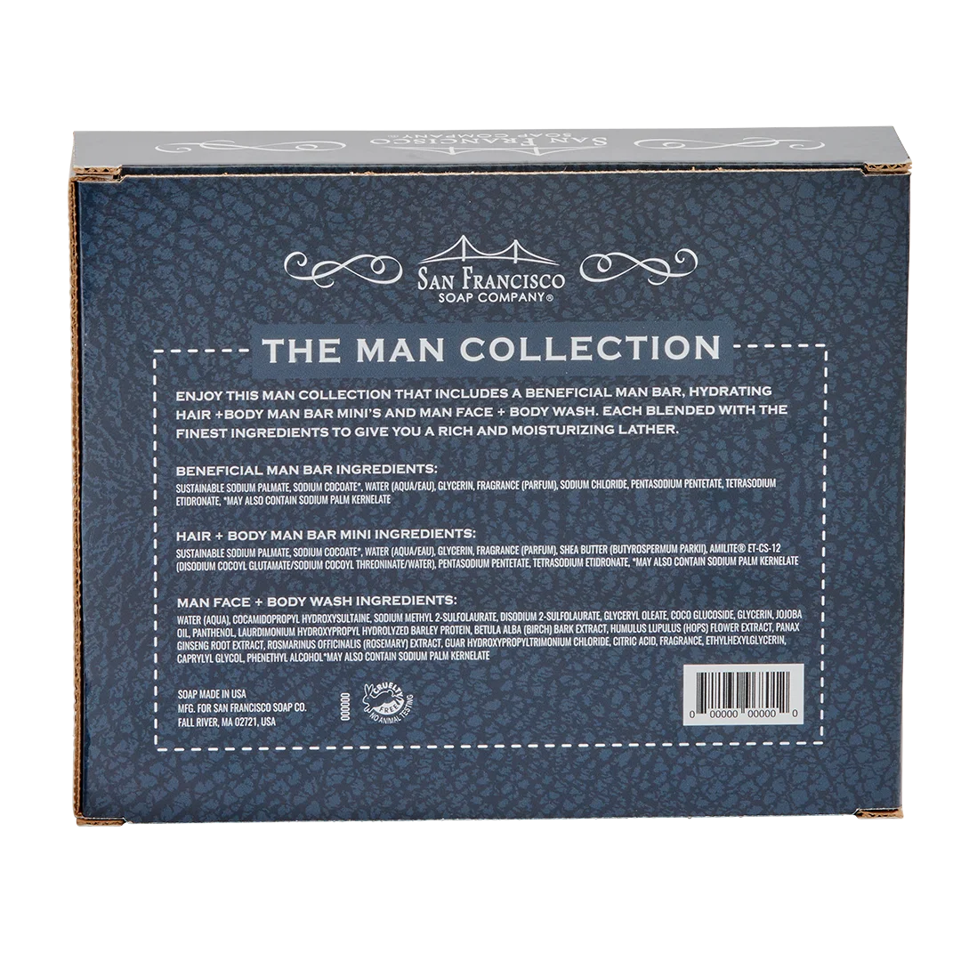 Man Bar, The Man Collection box, back side